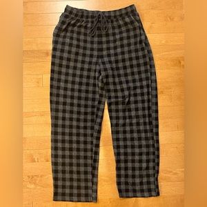 Ande Men’s Black and Gray Plaid Pajama Pants Size Medium